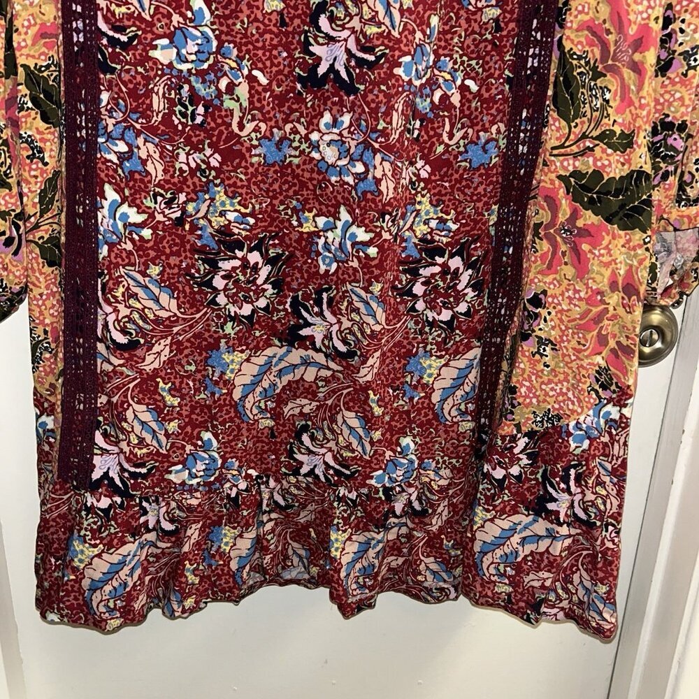 Matilda Jane Lovely Menagerie Flora Boho Cottegecore Shift Dress Size Large - Picture 4 of 10